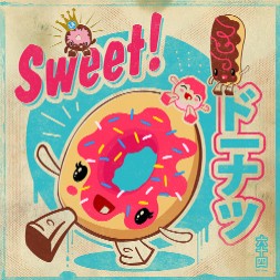 "Sweet" Donuts Poster - 64 Colors